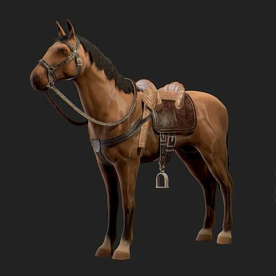 3D Model war horse